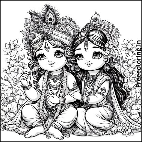 little krishna coloring pages|radha krishna coloring pages.